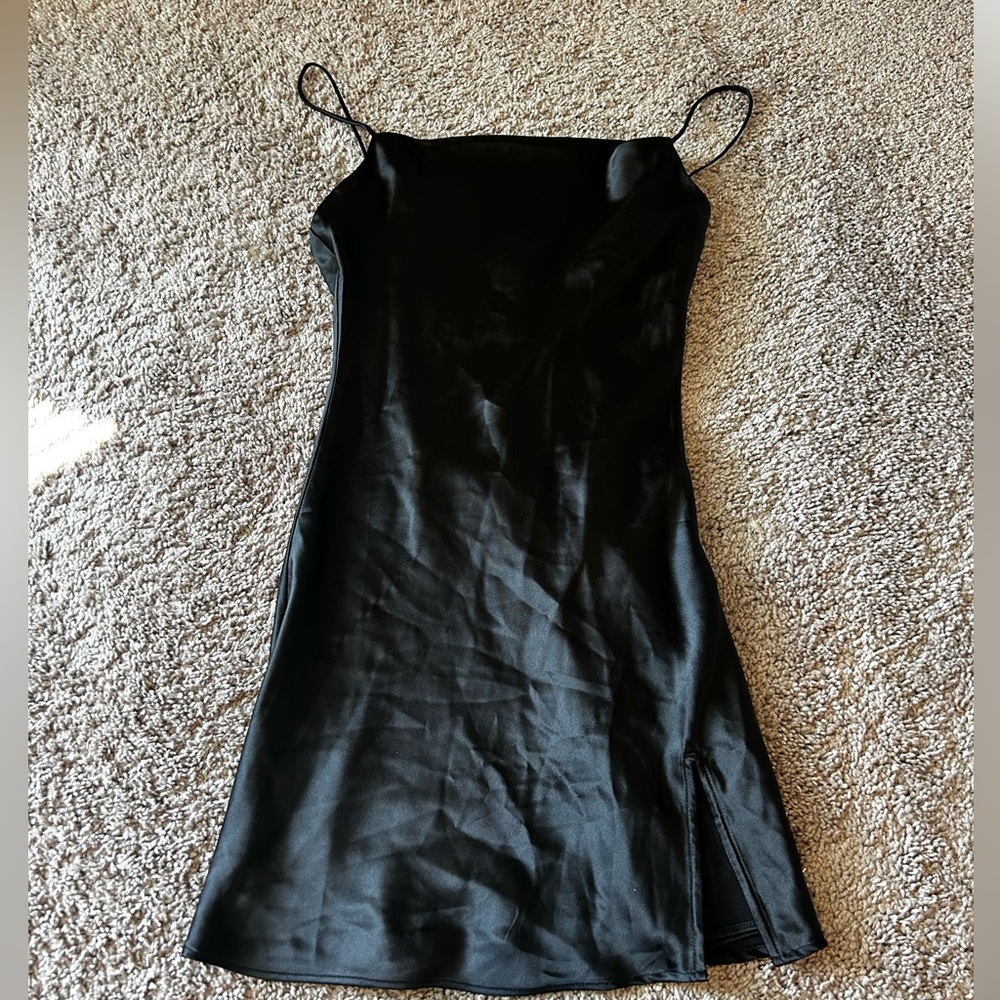 Black slip dress